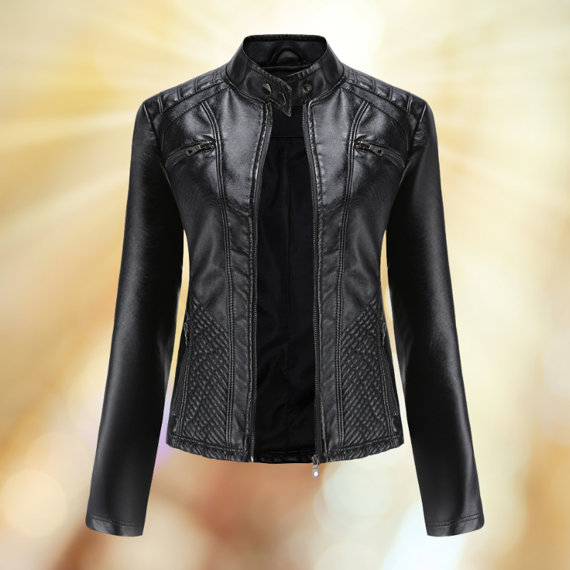 Drune | Bequeme Leder Übergangsjacke für Frauen