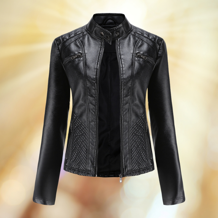 Drune | Bequeme Leder Übergangsjacke für Frauen
