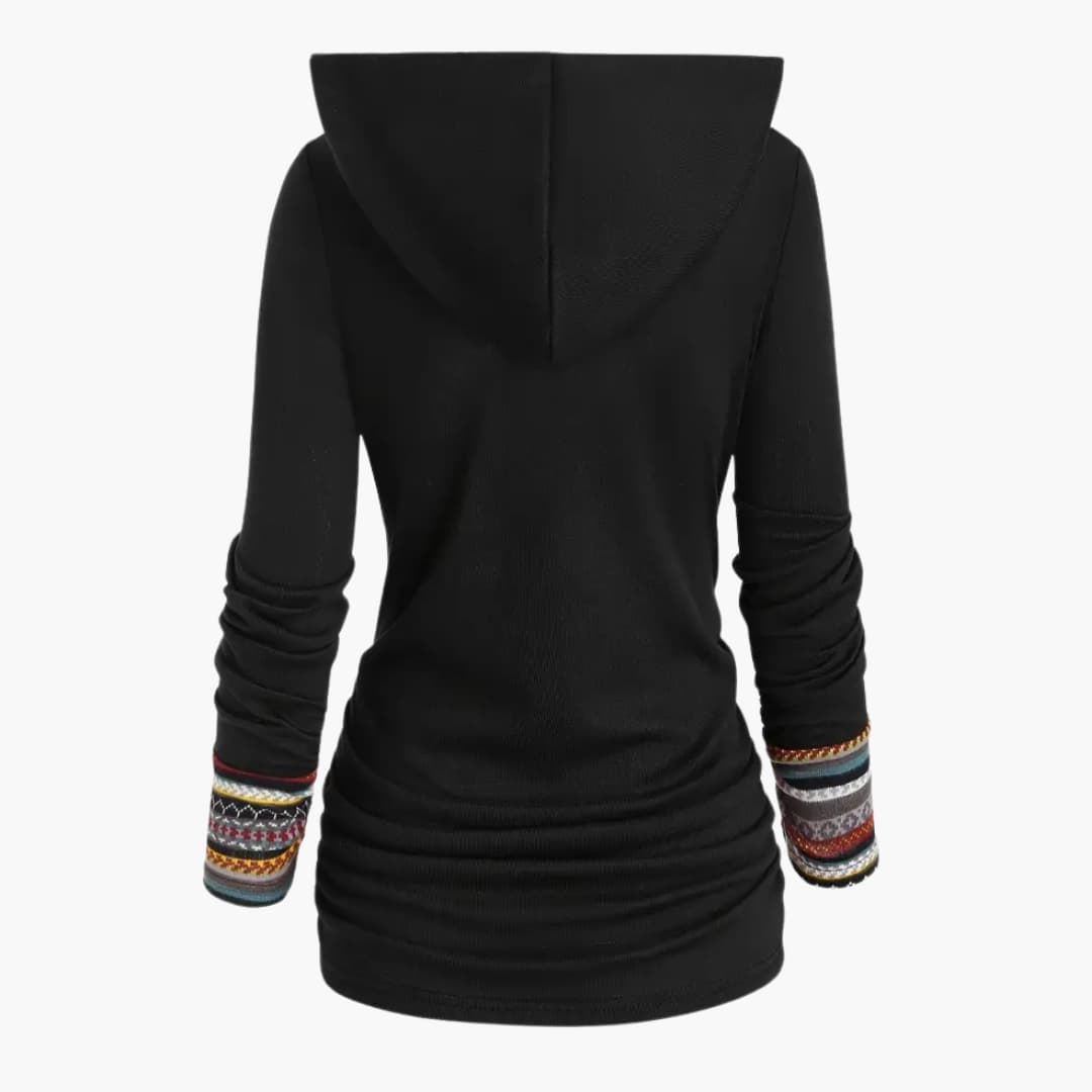 Drune | Stylischer Kapuzenpullover mit ethnischem Druck für Damen