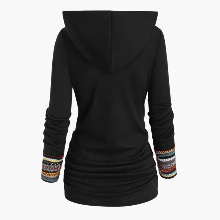 Drune | Stylischer Kapuzenpullover mit ethnischem Druck für Damen