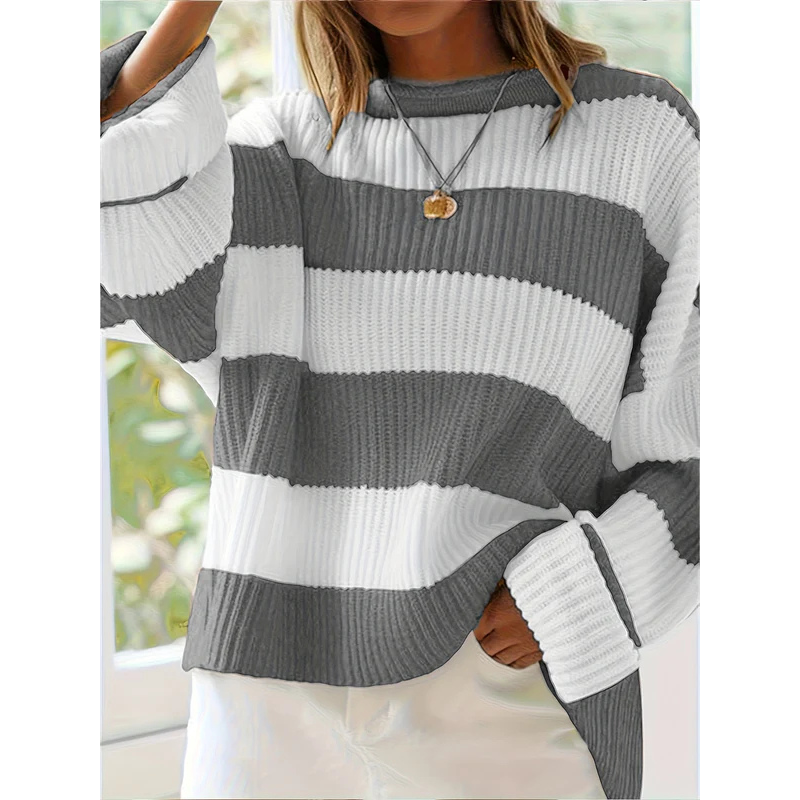 Drune | pullover strick - Gestreift & Oversize