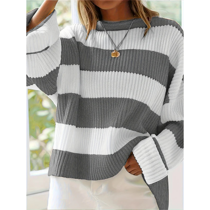 Drune | pullover strick - Gestreift & Oversize