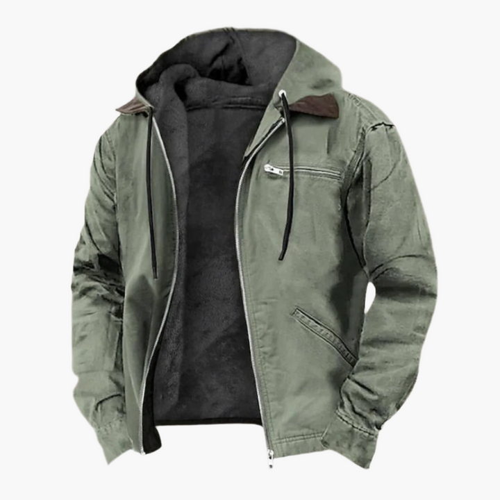 Drune | Freizeitjacke mit Kapuze und Reißverschluss - Urban Streetwear Übergangsjacke