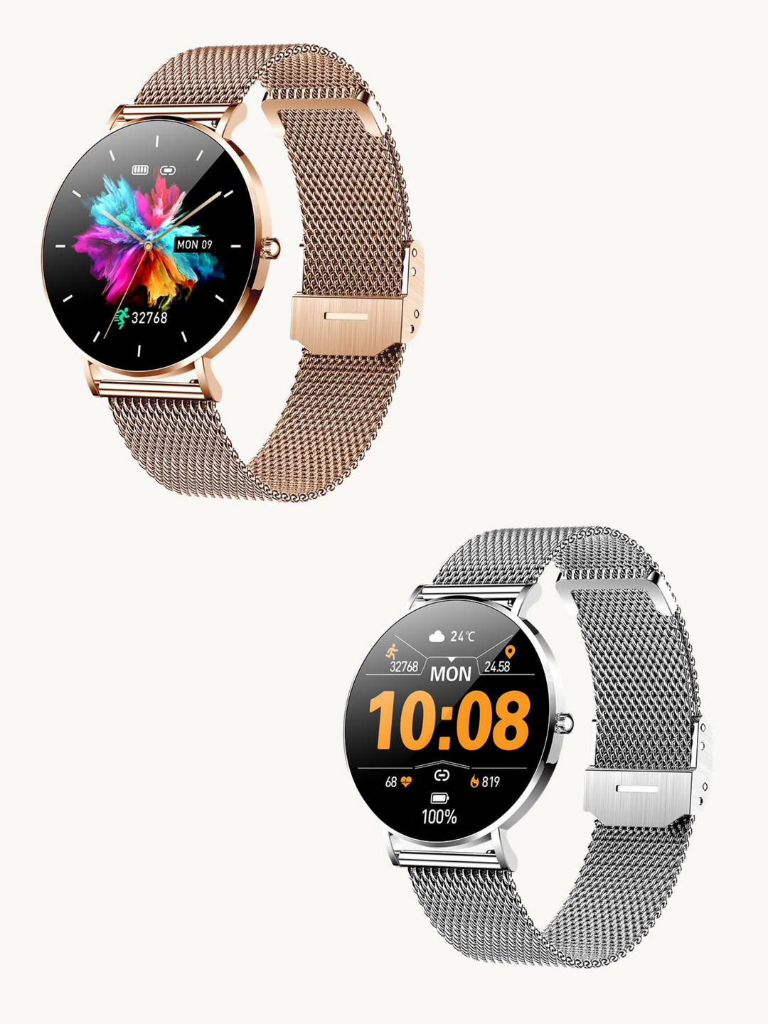 Drune | Ultra Dünne Elegante Damen Smartwatch