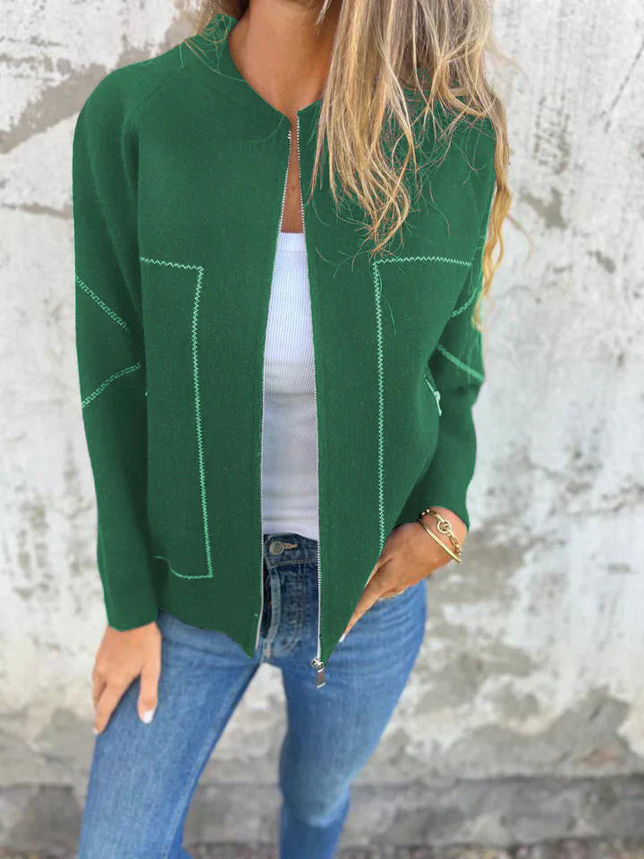 Drune | Trendiger Cardigan mit Reißverschluss Gemütlicher Look Modisch und Vielseitig