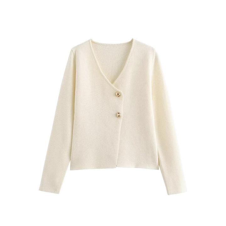 Drune | Einfacher, figurschmeichelnder Strickcardigan für Frauen