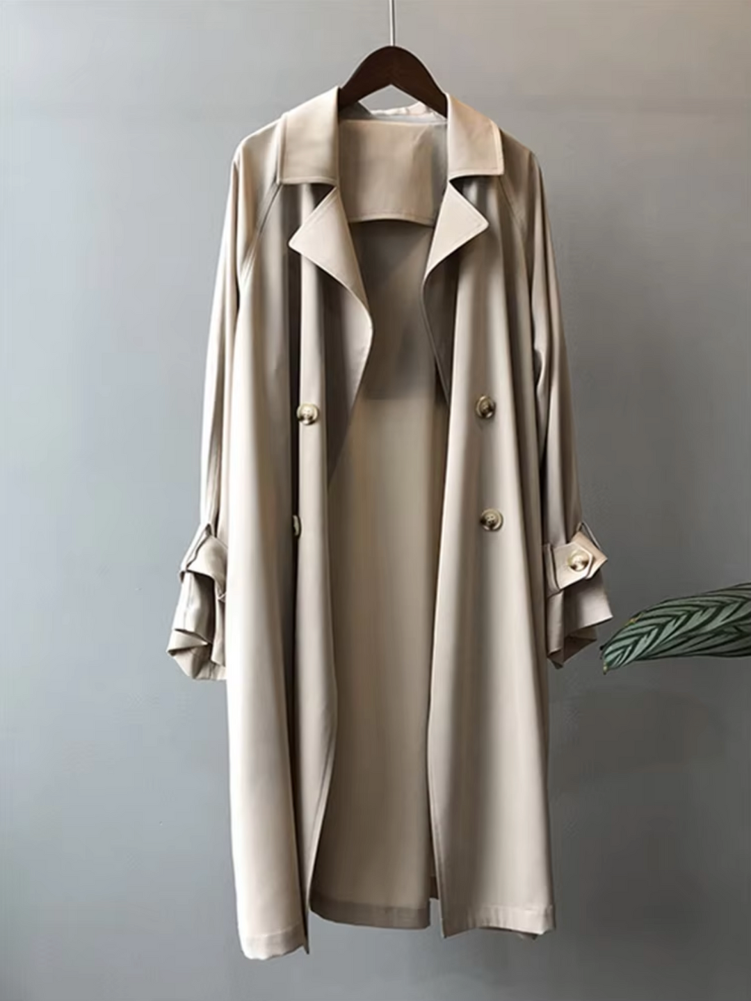 Drune | Damen Langer Wasserdichter Trenchcoat Lässig