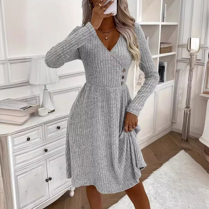 Drune | Winterkleid mit V-Ausschnitt