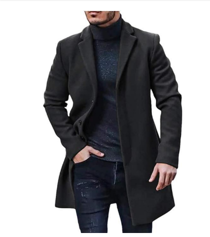 Drune | Schlanker Langer Mantel für Modernen Herren