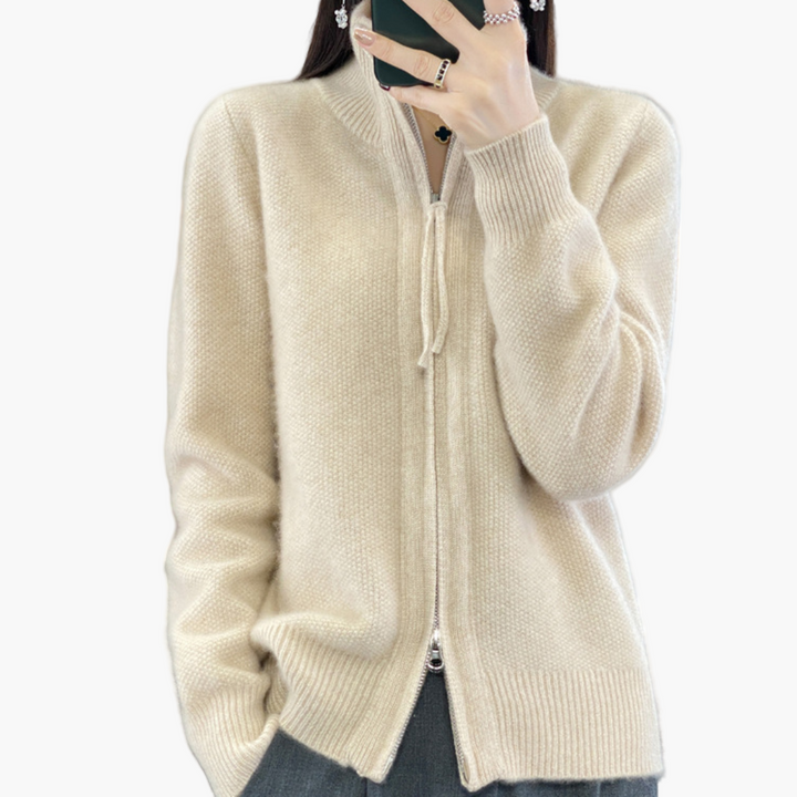 Drune | Strickjacke mit Reißverschluss - Eleganter Casual Style für Alltag und Büro