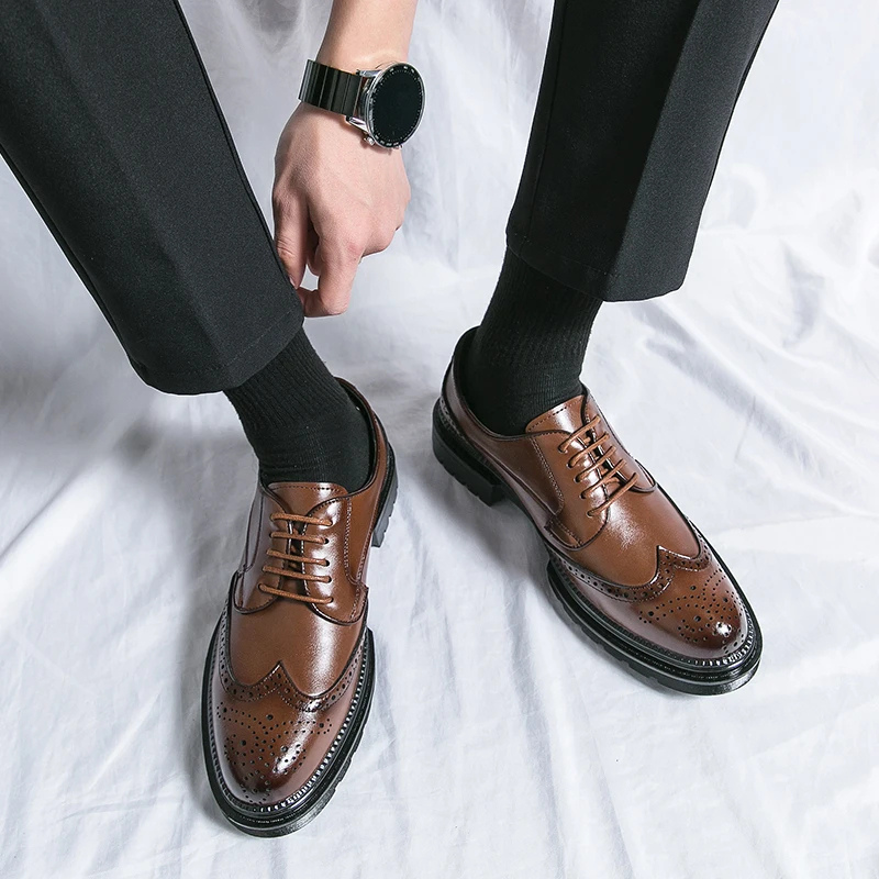 Drune | Modische Herrenschuhe Mit Brogue Design Und Robuster Sohle