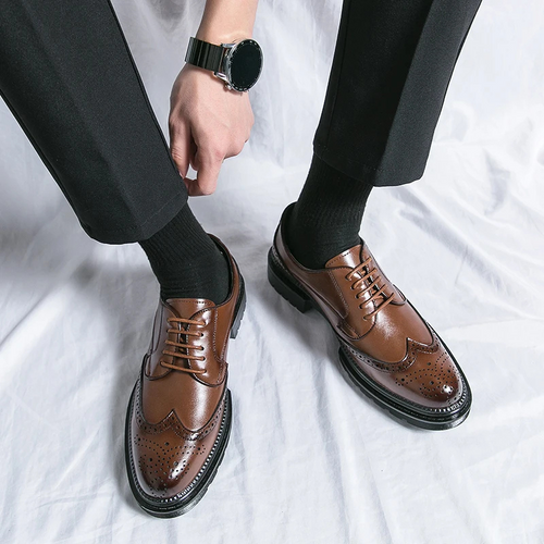 Drune | Modische Herrenschuhe Mit Brogue Design Und Robuster Sohle