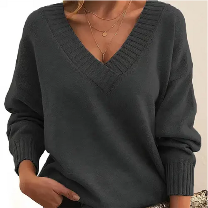 Drune | Pullover Winter V-Ausschnitt für Frauen