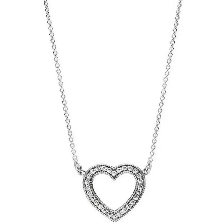 Drune | Sterling Silber Augenverbländende Herzförmige Anhänger Kette Für Damen