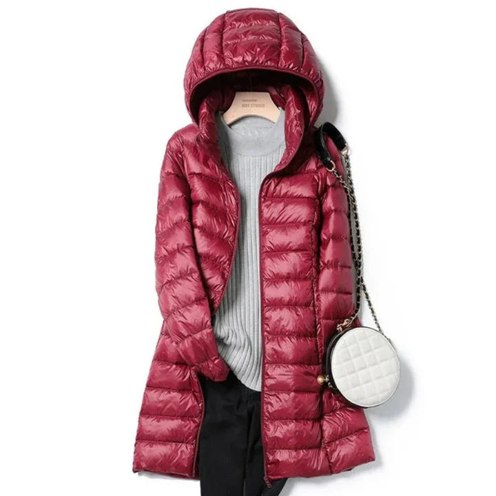 Drune | Lange Winterjacke für Frauen mit Kapuze