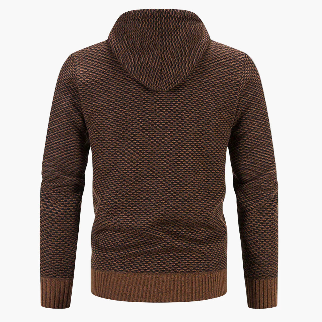 Drune | Strick-Kapuzenjacke für Herbst und Winter - Komfortabler Freizeit-Hoodie mit Reißverschluss