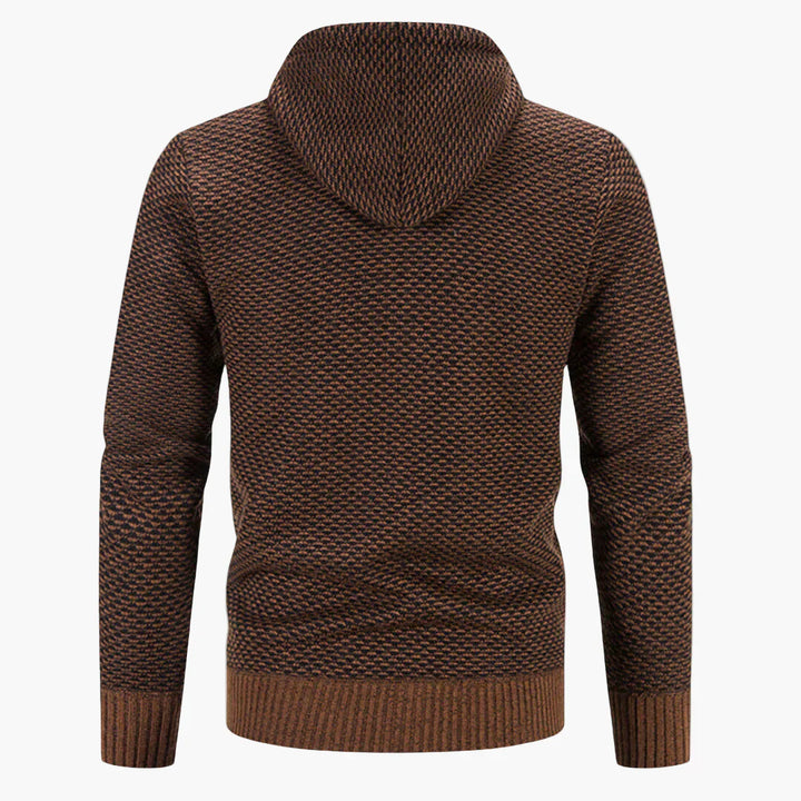 Drune | Strick-Kapuzenjacke für Herbst und Winter - Komfortabler Freizeit-Hoodie mit Reißverschluss