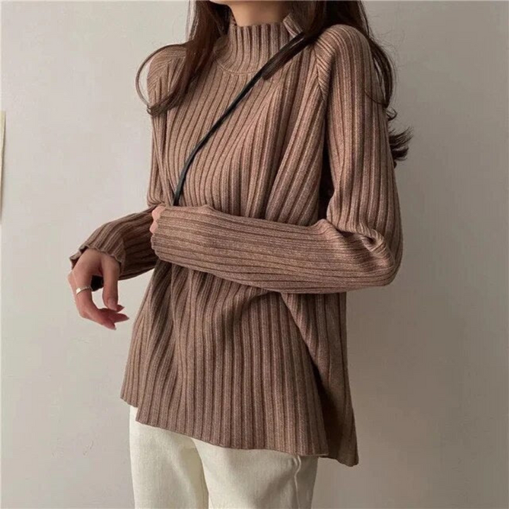 Drune | Pullover mit hohem Kragen für Frauen Lang