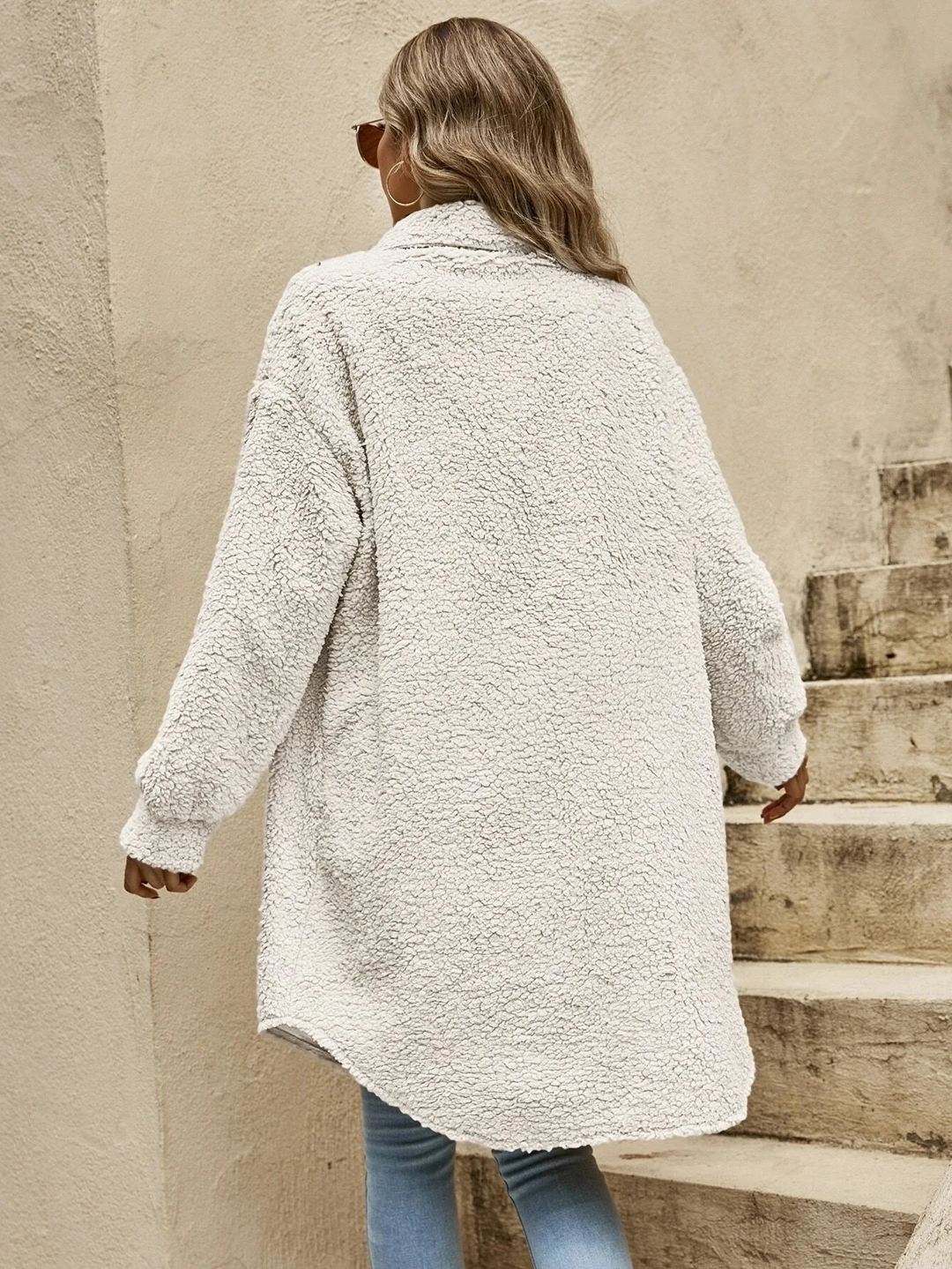 Drune | Teddyjacke - bequeme lange Damenjacke