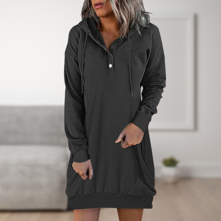 Drune Kapuzenkleid | Trendy Kapuzen pullover für Damen