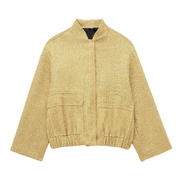 Drune | Damen Leichte Pailletten Kurze Jacke Stilvoll & Nett