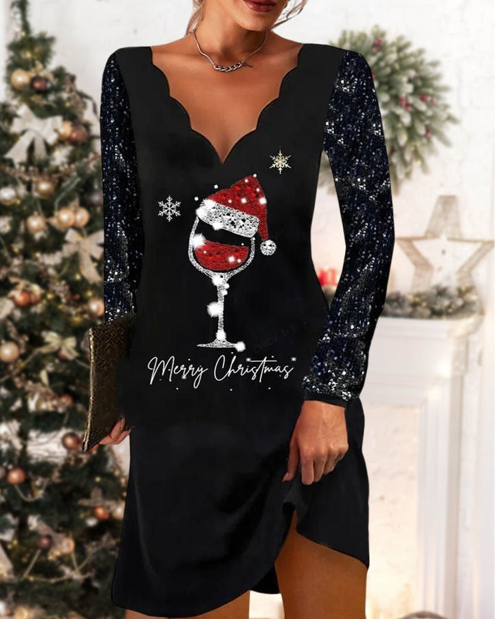 Drune | Bequem Chic V-Ausschnitt Cheer Dress