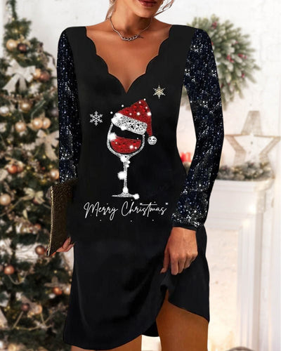Drune | Bequem Chic V-Ausschnitt Cheer Dress