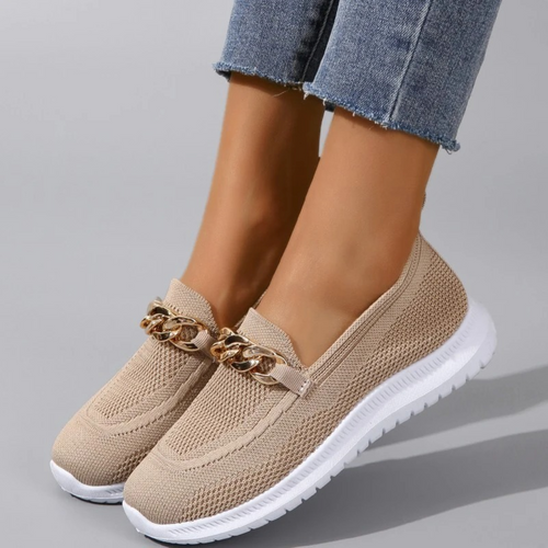 Drune | Einfarbiges Mesh Atmungsaktive Damen Slip Ons