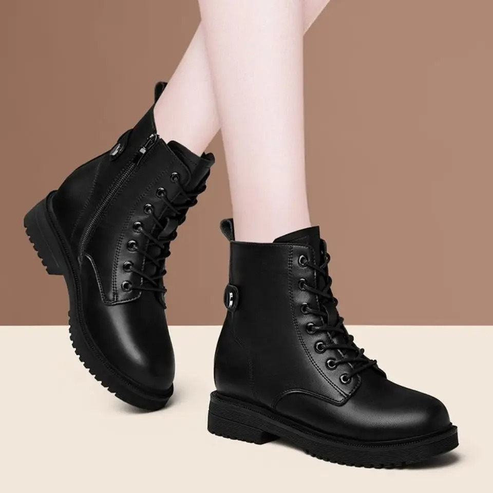 Drune | Damen Stiefel mit Schnürung und Seitenreißverschluss Nachhaltig und Rutschfest