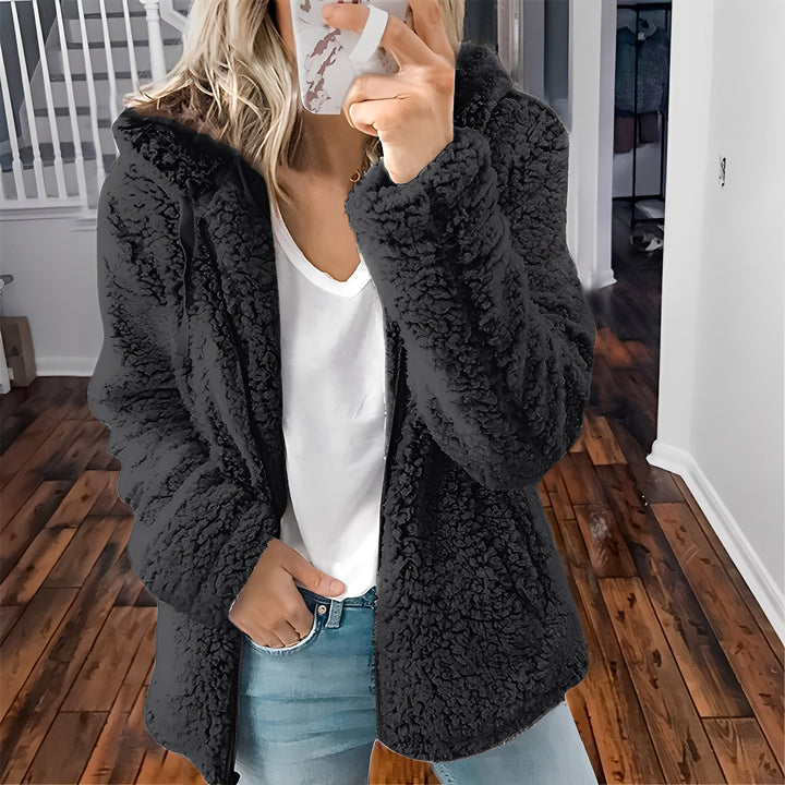Drune | Damen-Kapuzenwolljacke für Wärme