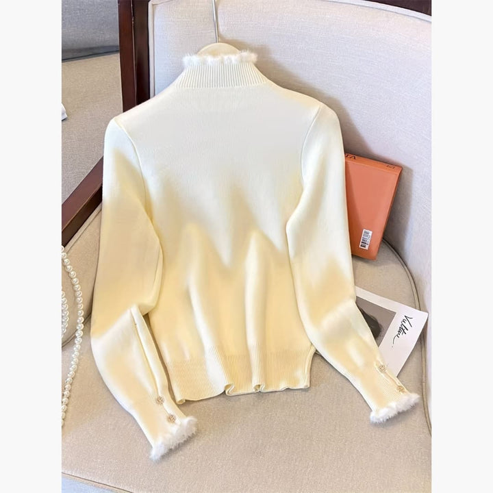 Drune | Eleganter Pullover mit Volantkante für Damen