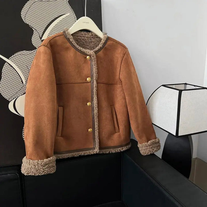 Drune | Warme Faux Fur Motorradjacke Damen