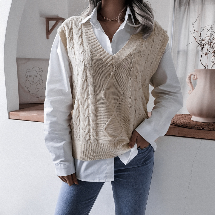 Drune | Vielseitiger Pullover Damen ohne Ärmel