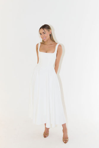 Drune | Midikleid mit quadratischer Ausschnitt