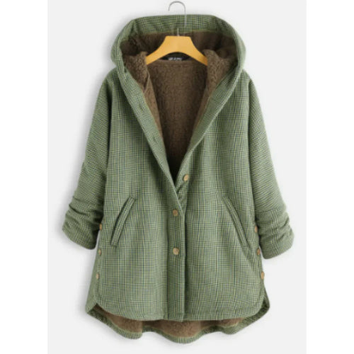 Drune | Kapuze Wollmischung Entspannte Passform Fleece Gep أط القطية Knopfleiste
