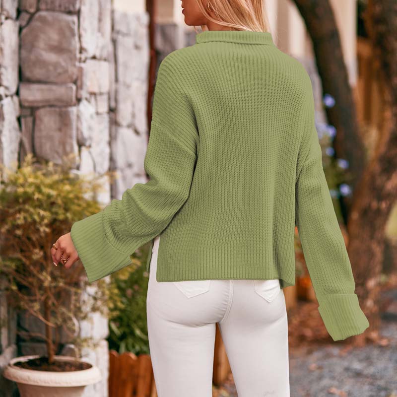Drune | Schlichter Pullover Aus Einfarbigem Strick