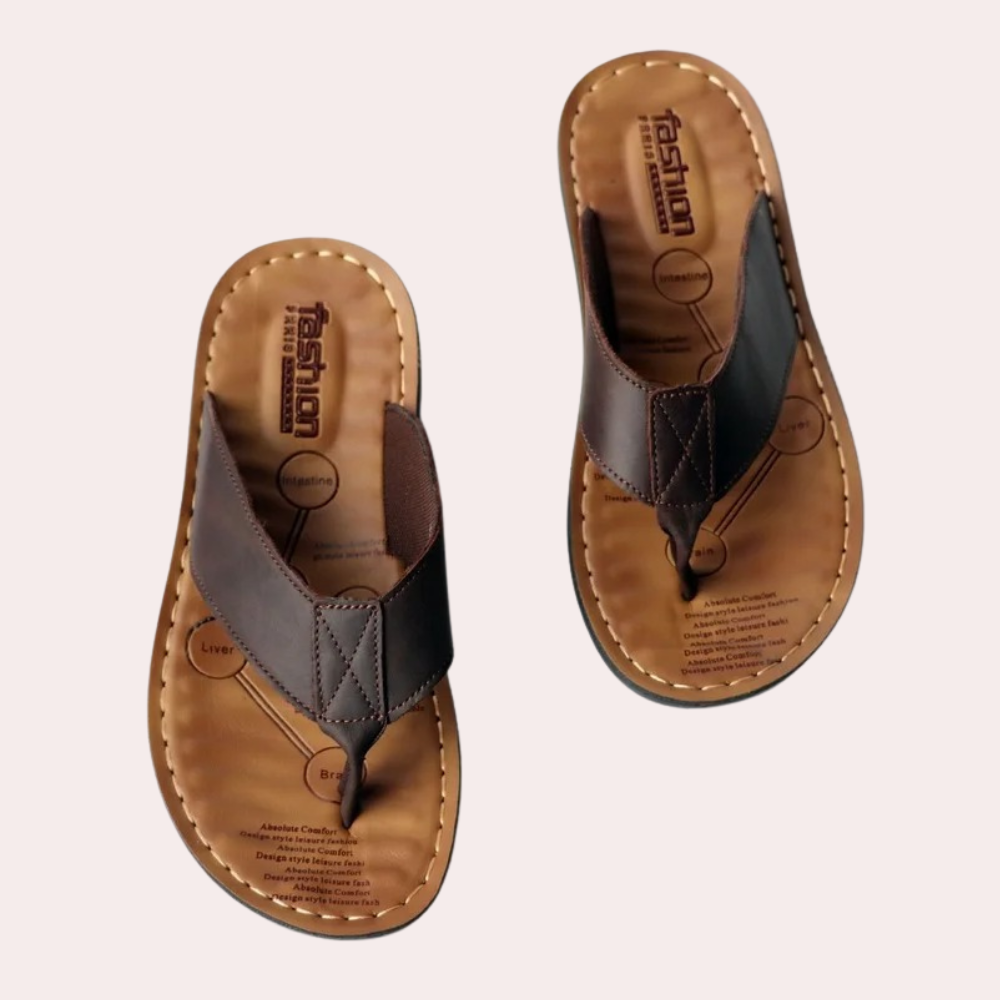 Drune | Bequeme Herren Leder Slipper Komfortabel & Stilvoll Im Sommer