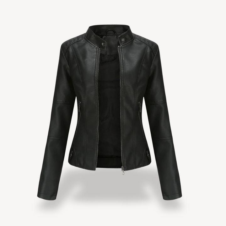 Drune | Damen Kunstleder Bikerjacke