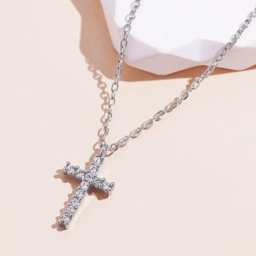 Drune | Eingelassene Kreuz Halskette Anhänger Schmuck Für Damen