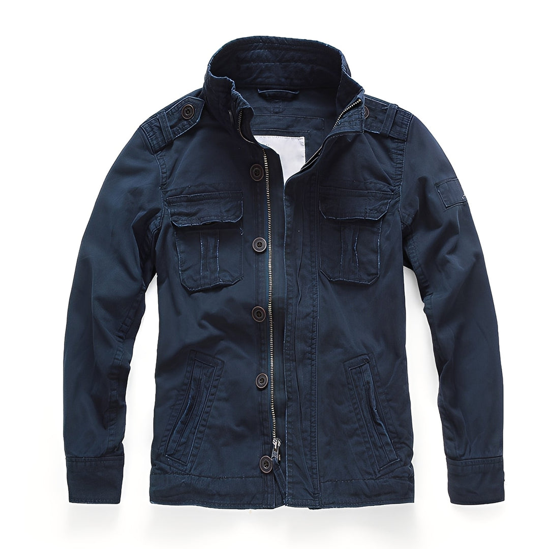 Drune | Klassische Denimjacke mit Taschen für Männer