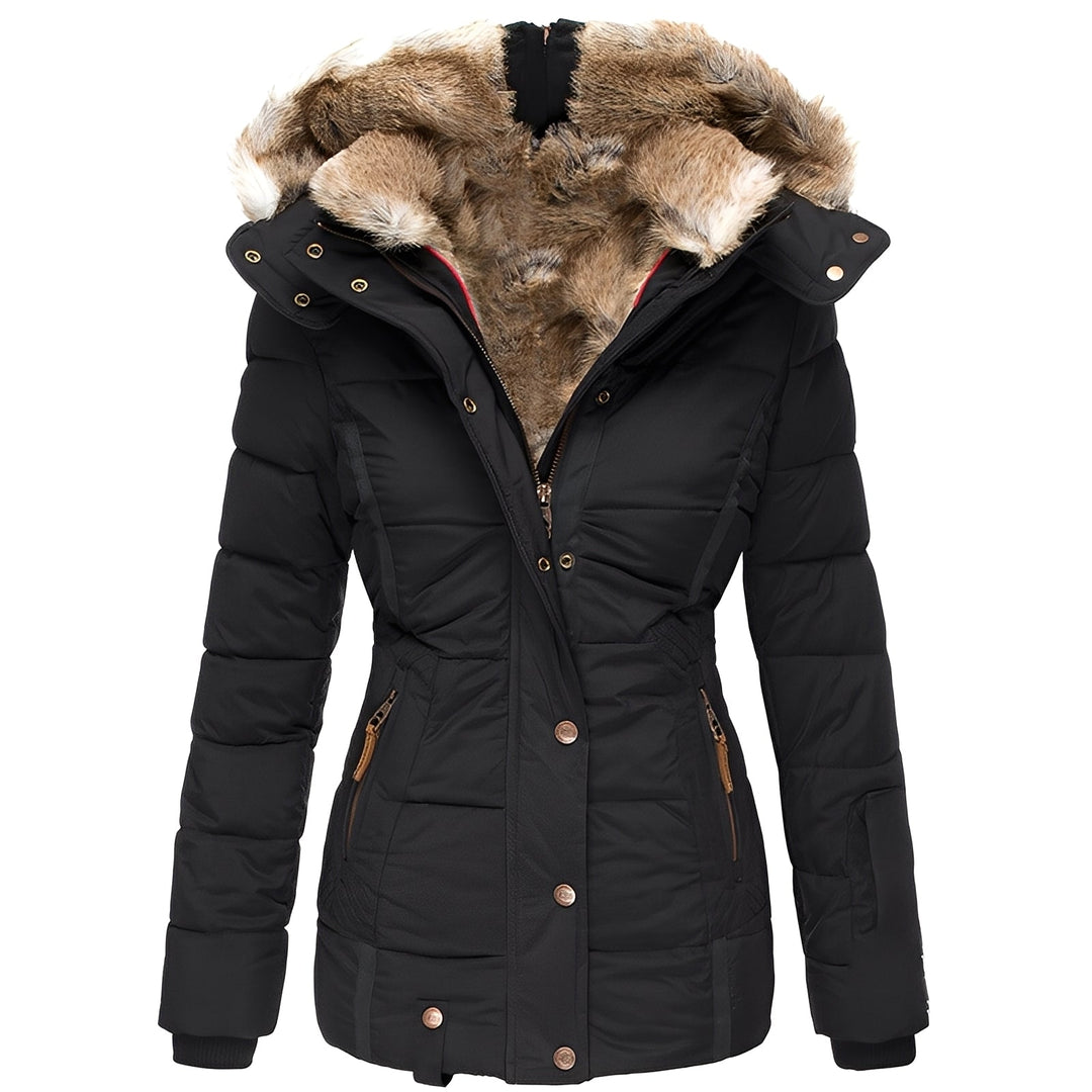 Drune | Stilvolles schlankes Jacket mit Fellkragen für Frauen