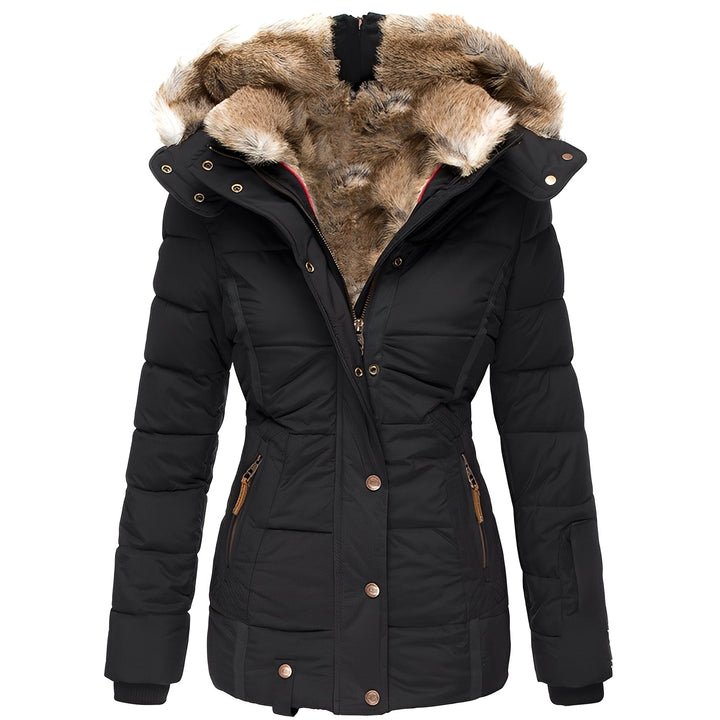 Drune | Stilvolles schlankes Jacket mit Fellkragen für Frauen