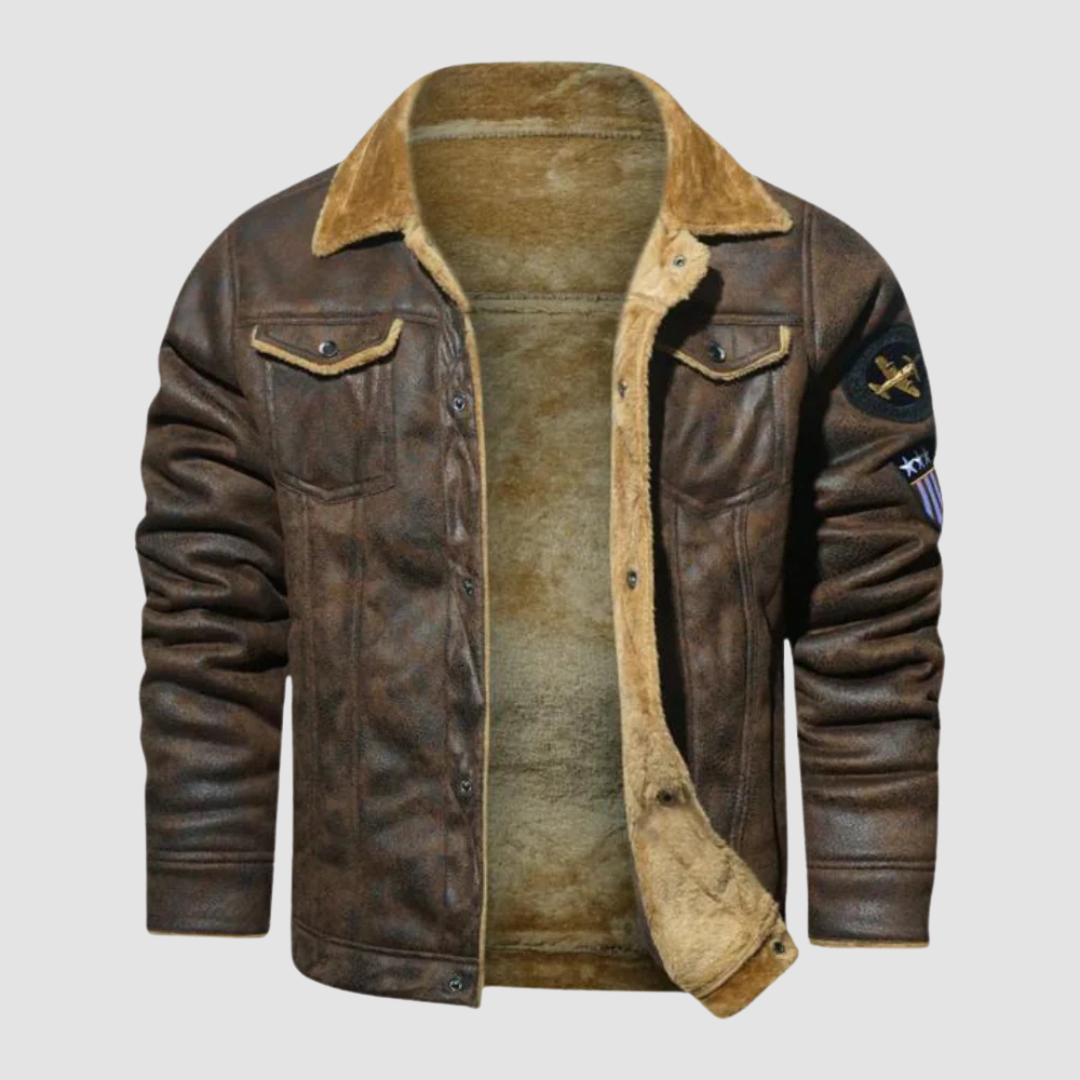 Drune | Winter Bomberjacke mit Fleece-Futter und Pilotenstil