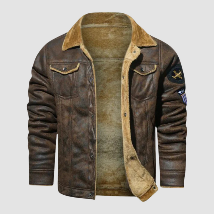 Drune | Winter Bomberjacke mit Fleece-Futter und Pilotenstil