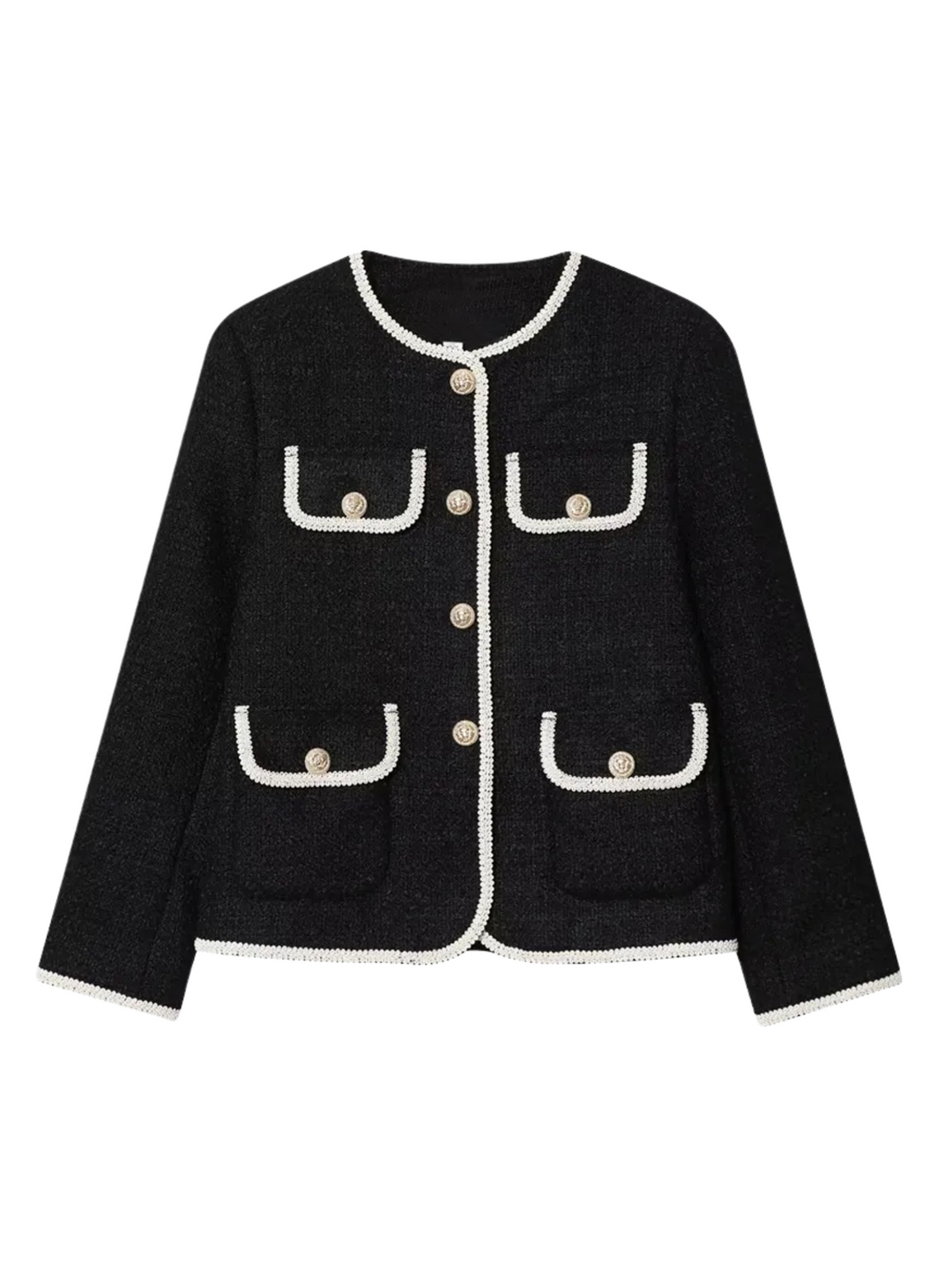 Drune | Kurze Damenjacke mit Schmuckknöpfen