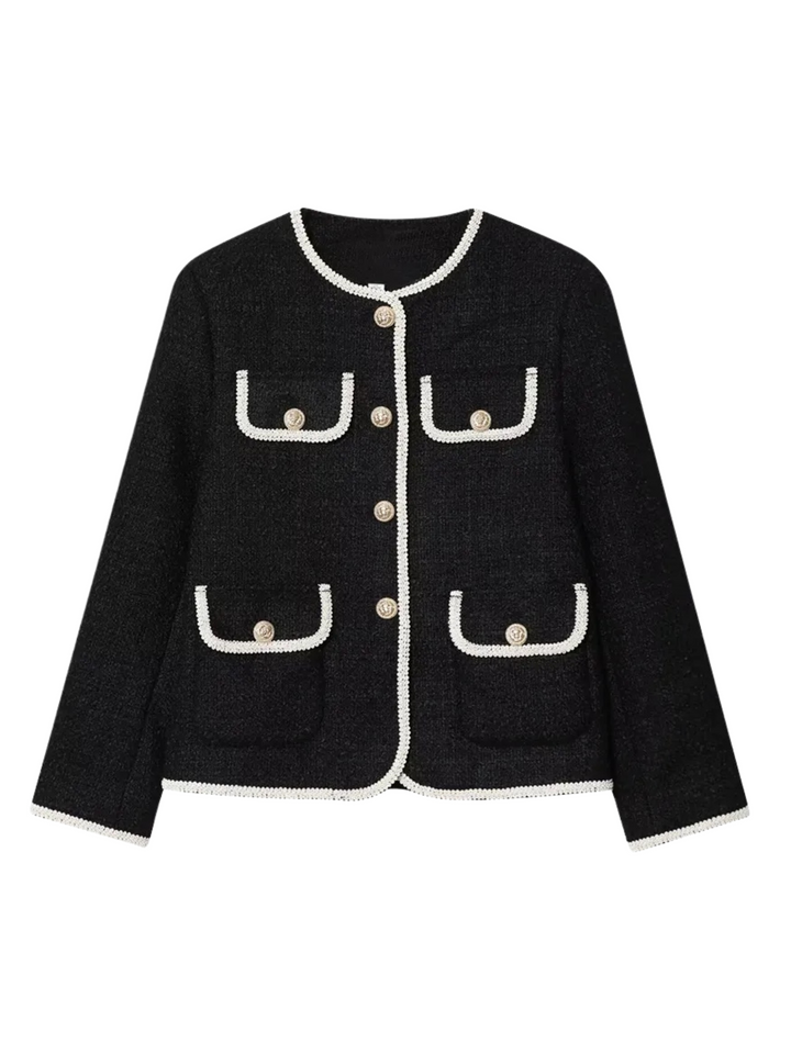 Drune | Kurze Damenjacke mit Schmuckknöpfen