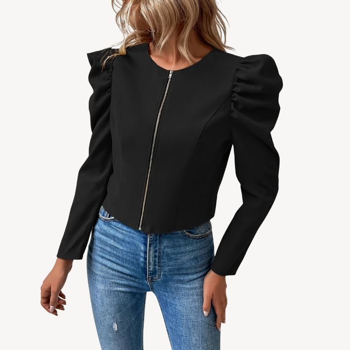Drune | Puffärmel Zip-Up Jacke Frauen
