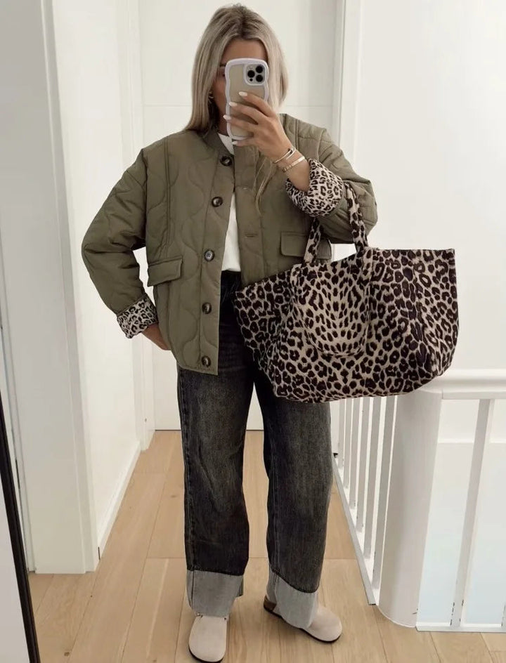 Drune | Jacke mit Leopardenfutter für Damen