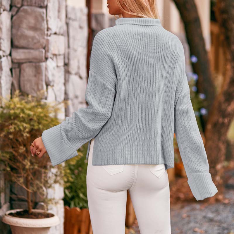 Drune | Schlichter Pullover Aus Einfarbigem Strick