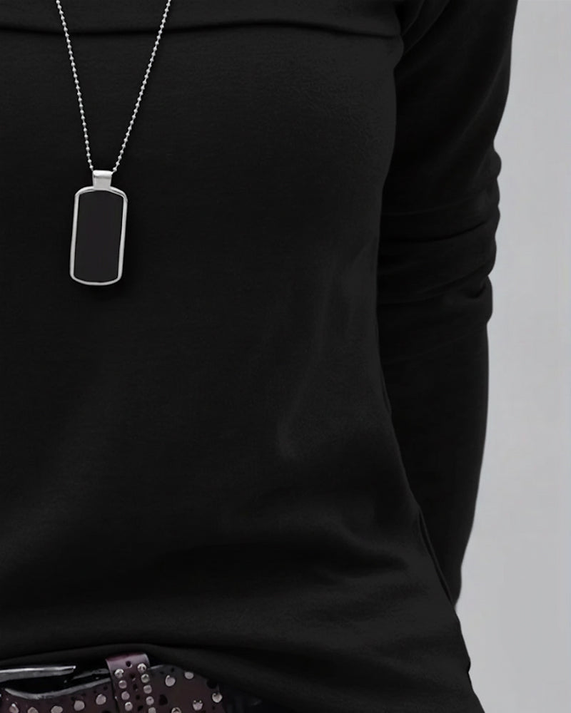 Drune | Slim Fit Plissiert Langärmlig